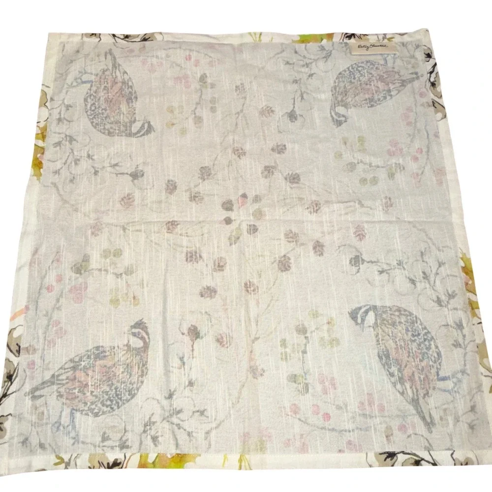Betsy Olmsted Quails Tea Towel New Cotton Kitchen Towel Bird Nature Cottagecore